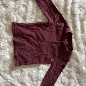 Maroon thermal shirt